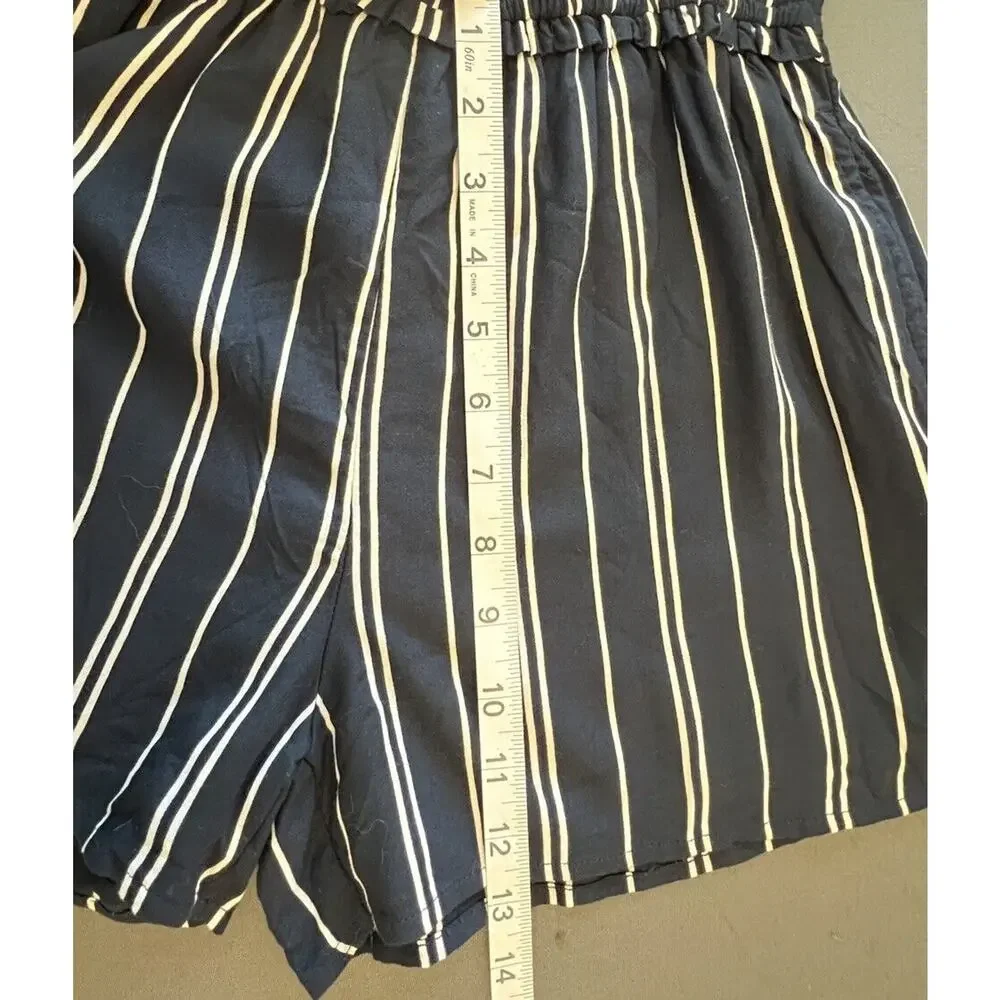 Abercrombie Kids Stripe Blue Shorts Romper Long Sleeve Girls 13/14 Excellent - Picture 7 of 8